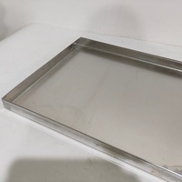 Bac de récupération d'huile métallique robuste, bac de collecte des liquides rectangulaire en métal pour machines, bac de récupération des condensats d'eau pour générateur