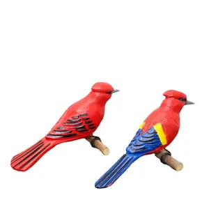 Modelo decorativo <span class=keywords><strong>de</strong></span> pájaros <span class=keywords><strong>tallados</strong></span> <span class=keywords><strong>a</strong></span> <span class=keywords><strong>mano</strong></span>, decoración <span class=keywords><strong>de</strong></span> granja <span class=keywords><strong>de</strong></span> pájaros <span class=keywords><strong>de</strong></span> <span class=keywords><strong>madera</strong></span> - Product Image 1