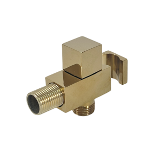 Zinc Gold Bathroom Angle Valve Water Stop Square <strong>Handle</strong> Quick Open <strong>Toilet</strong> Handheld <strong>Bidet</strong> <strong>Sprayer</strong> <strong>Toilet</strong> Water Separator - Product Image 1