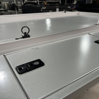 Couverture de benne à enroulement manuel rétractable pour Ford F-150, en alliage d'aluminium robuste