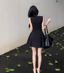 <span class=keywords><strong>Robe</strong></span> Courte Élégante Sans Manches pour <span class=keywords><strong>Femme</strong></span>, Nouvelle Collection 2026, Col Rond, Coupe Évasée Trapèze, <span class=keywords><strong>Robe</strong></span> de Soirée Formelle - Product Image 6