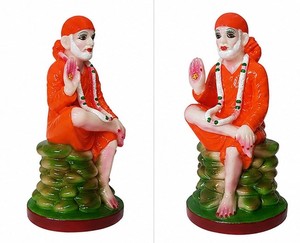 Figura Religiosa Artesanal Colorida Esculpida en FRP para Decoración de Hogar y Bodas, Diseño Tradicional para Mesa de Salón - Product Image 5