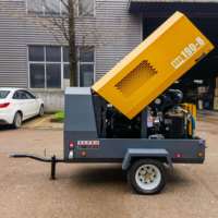 Compresseur d'air diesel mobile certifié EPA 5m³ 6 7 8 bars avec moteur Kubota 7 bars 247 CFM 8 bars pour briseur de béton