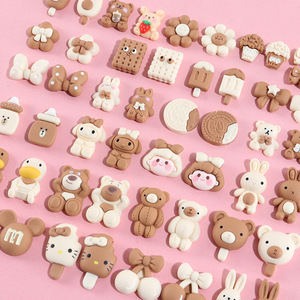 Kit de Matériaux DIY pour Décoration de Téléphone en Résine EVA, Motifs Ours et Lapin de Dessin Animé, 2023 - Product Image 1