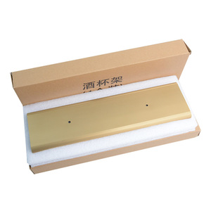 Aluminum <b>Wall</b> <b>Mounted</b> <b>Wine</b> Glass <b>Rack</b> Rectangle Rust Resistant For Cabinet Party Use - Product Image 3