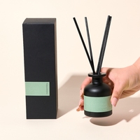 RU AIR Ready Bouchon en fibre naturelle Diffuseur de roseaux d'huile essentielle Parfum de luxe avec verre longue durée