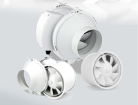 Ventilateur d'extraction de plafond silencieux à moteur à condensateur, 6 pouces, pour conduit en plastique, alimentation CA, extracteur d'air, ventilateur de tuyau rond, alimentation unidirectionnelle