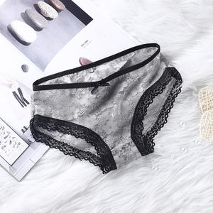 Grosir Celana Dalam Jala Renda Seksi Bersirkulasi Hitam Putih Wanita untuk Anak Perempuan - Product Image 2