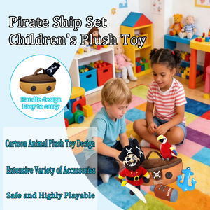 Juguetes de Peluche Montessori de Diseño Personalizado 2026, Serie Pirata para Niños, Productos Adorables con Múltiples Temas, Relleno de Algodón PP y Malla - Product Image 2