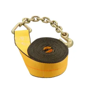 Venda quente Heavy Duty WLL #5400 LBS 4 polegada Chain Extension Fitting poliéster Winch Strap