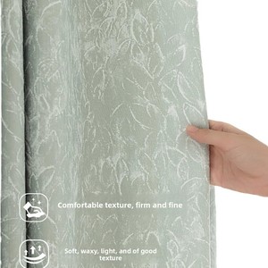 Rideaux occultants rayés Little Beauty Model Spring pour chambre à coucher, vert crème frais haut de gamme, luxe léger moderne pour salon - Product Image 5