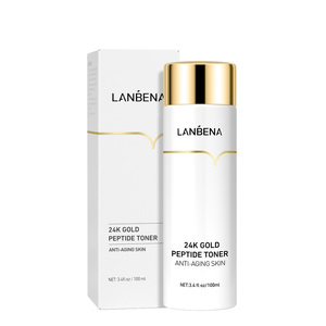 LANBENA โทนเนอร์บำรุงผิวหน้าสูตรธรรมชาติผสมทองคำ 24k และเปปไทด์ ช่วยลดเลือนริ้วรอย ขนาด 100 มล. จัดส่งฟรี - Product Image 2