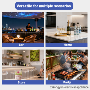 Máy làm đá bào đa năng 8 trong 1, nhỏ gọn, bằng nhựa, làm kem nhanh, có thể tháo rời, với 7 chương trình - Product Image 6