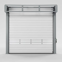 Porte sectionnelle rapide ABX en plastique et acier, coupe-feu, design moderne, pour atelier et entrepôt