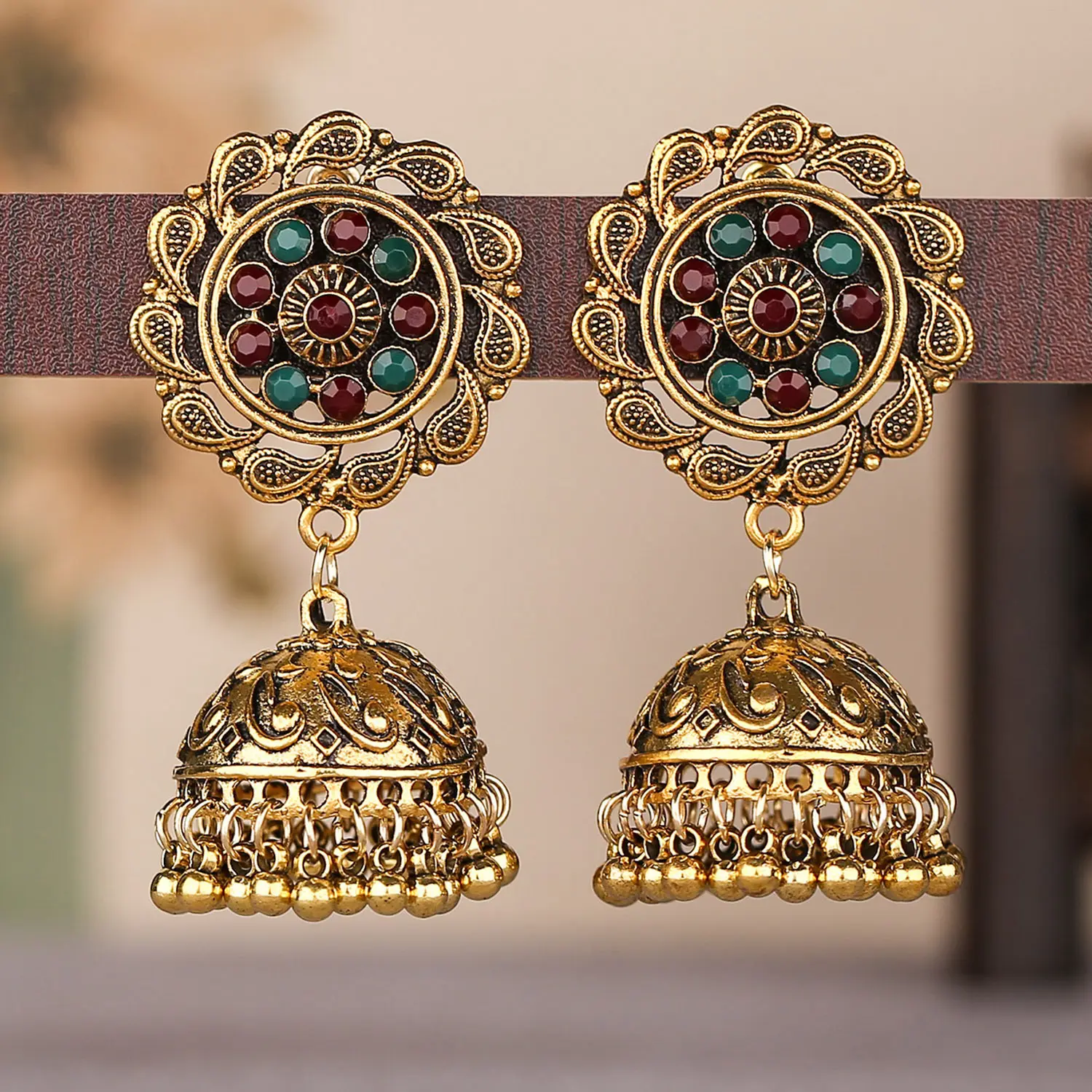 2022 Bohemia Indian earring Drop tassel jhumka Handmade Earrings Jewelry For Women