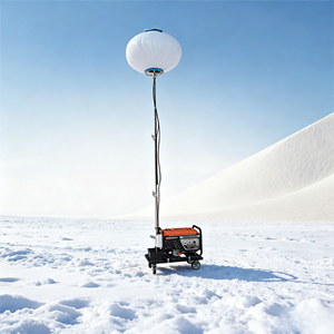 Легкая осветительная вышка с двигателем-генератором и ручной подъемной мачтой, оснащенная 4 светодиодными фарами - Product Image 6