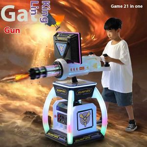 Kidsren's Rechargeable Gatling Gun Machine Commercial Square Scan Code Payment New Amusement Console Coin-Operated Games Console - Product Image 2