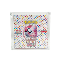 Boîte en Acrylique pour Boosters Japonais – Compatible avec 1 Booster JAP Standard ou 2 Boosters JAP Haut de Gamme – Étui de Luxe pour Boîte de Boosters Pokémon JAPONAISE
