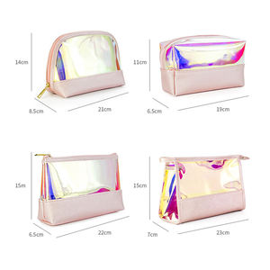 Sacs <span class=keywords><strong>de</strong></span> voyage cosmétiques laser en TPU, pochette <span class=keywords><strong>de</strong></span> <span class=keywords><strong>maquillage</strong></span> pour sac à main, petite trousse <span class=keywords><strong>de</strong></span> toilette portable rose laser avec fermeture éclair pour femmes - Product Image 6