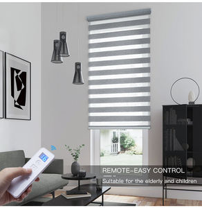 Zebra Rèm cơ giới tùy chỉnh chiều dài Alexa thông minh màn persianas Y cortinas nội thất điện Ngày & Đêm kép Con lăn Màu - Product Image 2