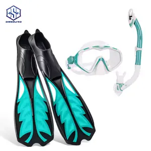 Máscara de mergulho profissional hd, quilhas de mergulho, conjunto de três peças