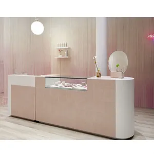 Индивидуальная мебель из МДФ для торгового центра, напольные стойки для макияжа, косметический дисплей, напольные стойки для косметики