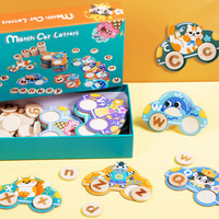 Montessori Enfants En Bois Lumières Anglais Lettres Voiture Flash Carte Orthographe Mot Jeu Éducatif Apprentissage Jouets Pour Enfants