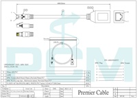 Ligne téléphonique RJ12 6P6C câble d'extension mâle à femelle pour modem fax routeur DSL VDSL ISDN Ethernet Internet LAN éclairage LED