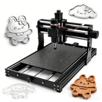 Enrutador CNC de Escritorio 4030 Pro Mini, Grabador Láser de 3 Ejes, Motor de 500W, Estructura Completamente de Aluminio, Control GRBL, para Joyería y Educación