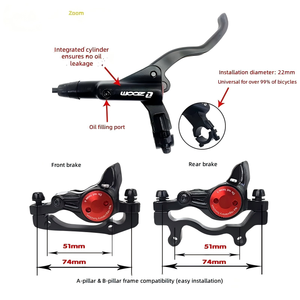 Alüminyum Alaşımlı Çin Yağlı Frenli Dağ Bisikleti Yol Bisikletleri Hidrolik Disk Fren Sistemi 180mm Rotor Çapı Yan Fren - Product Image 3