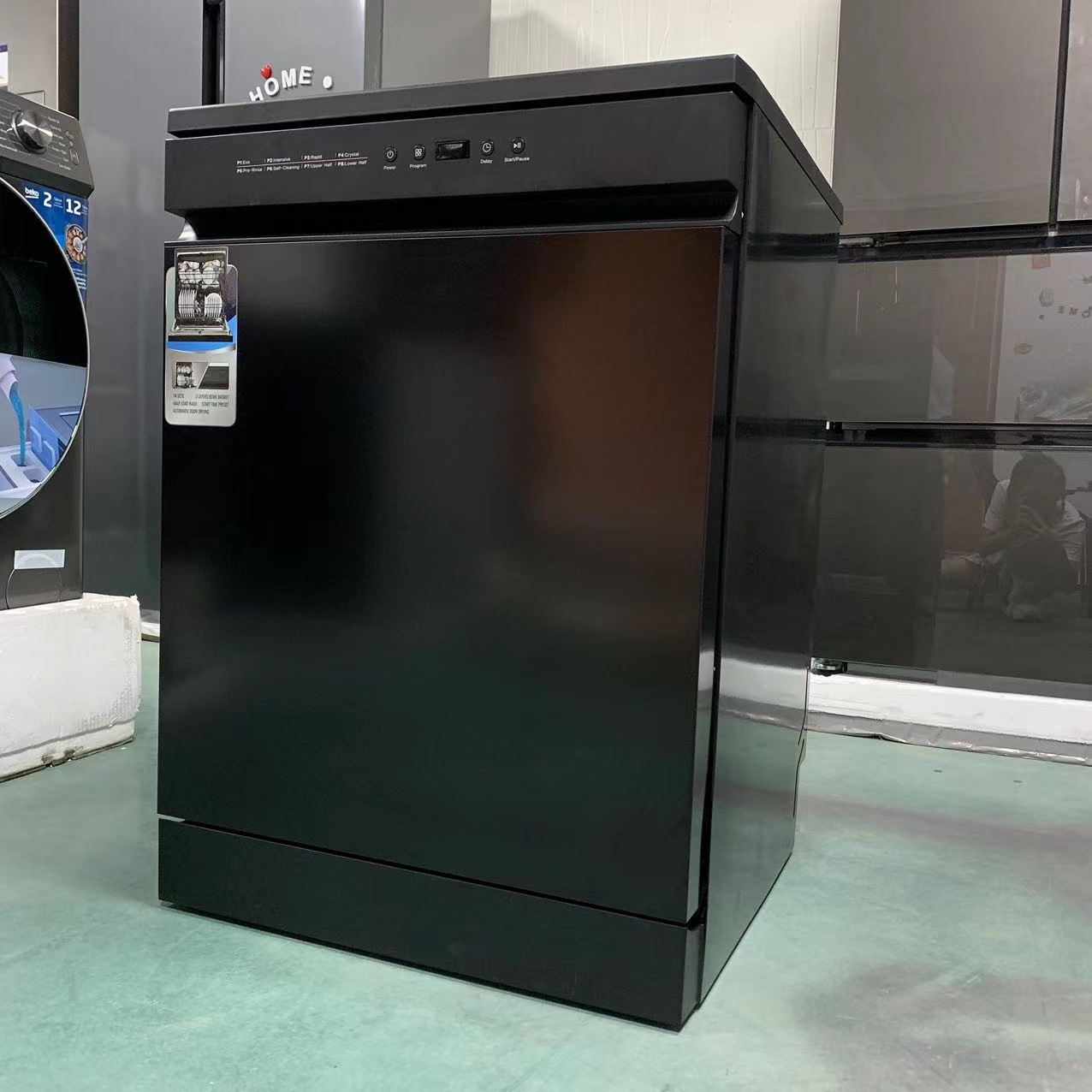 Smart Freestanding Stainless Steel Dishwasher Large Capacity Fully Automatic Washing Disinfection Sterilization Drying Hotel Use