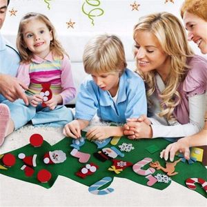 Window <strong>Wall</strong> Decorations Hanging Kids DIY Xmas Ornaments Felt With Led String DIY Felt <strong>Christmas</strong> <strong>Tree</strong> - Product Image 5