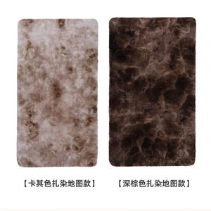 Thickened Faux Rabbit Fur Plush Rug Rectangle Coffee <b>Tie</b> Dye Home Living Room Bedroom Stain Resistant Easy Clean - Product Image 4