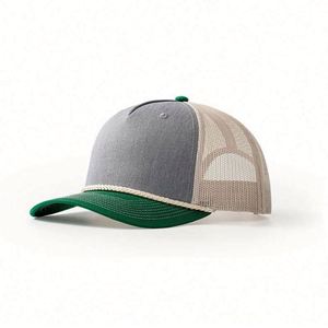 Casquette Trucker en Maille Vierge à 5 Panneaux Personnalisable, Profil Haut, avec Cordon, Vente en Gros - Product Image 1