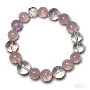 Natural <strong>Clear</strong> <strong>Quartz</strong> Rose <strong>Quartz</strong> &amp; Amethyst <strong>Bracelet</strong> 10mm Healing Energy Crystal Beaded <strong>Bracelet</strong> for Women Stress Relief Jewelry - Product Image 1