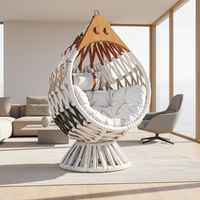 Fauteuil suspendu moderne Parikintu, structure en alliage d'aluminium, chaise balançoire écologique pour jardin, patio, balcon