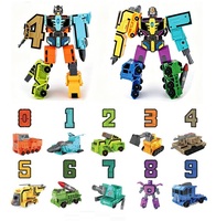Robot de Transformation Numérique Éducatif STEM 10-en-1, Grand Coffret Cadeau, Figurine Géante Montessori pour l'Apprentissage des Mathématiques pour Garçon