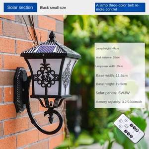 Applique murale solaire à LED en aluminium IP65 pour portail extérieur étanche pour extérieur Applique murale solaire à LED montée en surface - Product Image 4