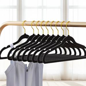 Perchas de Terciopelo al por Mayor, Antideslizantes, Duraderas, Ahorran Espacio, Aterciopeladas, Negras Premium <span class=keywords><strong>para</strong></span> Trajes, <span class=keywords><strong>Ropa</strong></span>, Armario, Lavandería, Resistentes - Product Image 5