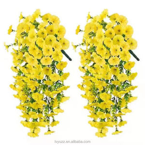 Guirlande de fleurs artificielles en soie Morning Glory, fausses fleurs <span class=keywords><strong>trompette</strong></span> suspendues pour mur, jardin, porche, fenêtre de maison - Product Image 5