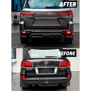 Kit de conversion de carrosserie pour Lexus LX570 2008-2015, mise à niveau vers le style LX600 avec capot, ailes, phares et feux arrière - Product Image 4