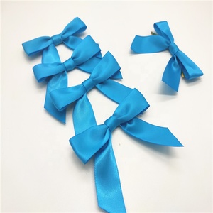 Fiocco in Nastro Blu Preconfezionato con Clip Dorate, Bestseller per Confezioni - Product Image 2