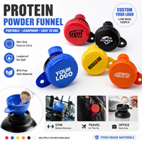 Vente chaude Logo Personnalisé 50ml En Plastique Portable Supplément Entonnoir Conteneur Protéine Poudre Entonnoir pour Bouteilles D'eau & Shakers