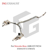ING pour Mercedes Benz AMG E53 W214 2024+ Échappement Catback Valvetronic en Acier Inoxydable avec Valve Pièces de Performance Auto