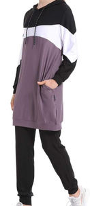 เสื้อฮู้ดดี้สีสันสดใสสำหรับผู้หญิงไซส์ใหญ่ ปักลาย ชุดวอร์มผ้าฟลีซสำหรับฤดูหนาว สีสันปรับแต่งได้ ผลิตจากโพลีเอสเตอร์/คอตตอน ชุดลำลองแบบเต็มตัว - Product Image 6