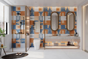 Azulejos Estilo <span class=keywords><strong>Bauhaus</strong></span> 600x1200mm Tacto Cálido para <span class=keywords><strong>Baño</strong></span> de Hogar y Uso Comercial - Product Image 2