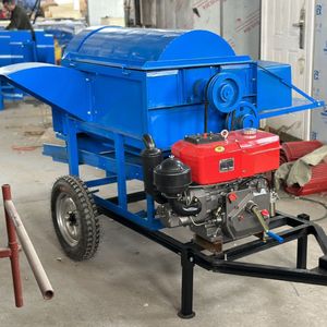 Cosechadora de Granos Azul Multifuncional, Máquina Trilladora de Arroz con Motor de Transmisión por Engranajes para Uso Agrícola - Product Image 3
