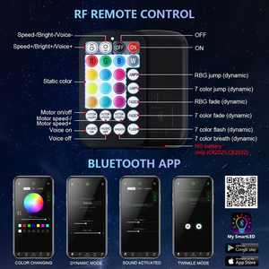 Kit de lumières étoiles pour voiture RGBW activées par le son et la lumière, 16W, fibres optiques ED, pour la décoration du plafond - Product Image 6