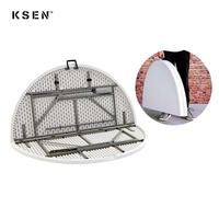 Meilleur prix, table de banquet extérieure pour 10 personnes, table ronde pliable en plastique pour mariage, KC-T1075