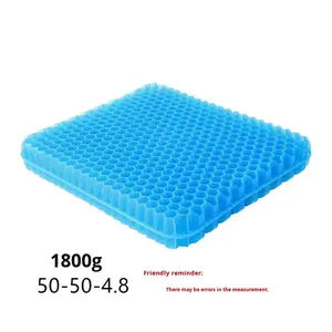 Cojín de Asiento de Gel TPE Transpirable de Doble Capa con Diseño de Panal, 6 cm de Grosor, Portátil, Antideslizante, Antiácaros, Extraíble y Lavable para Automóvil - Product Image 4
